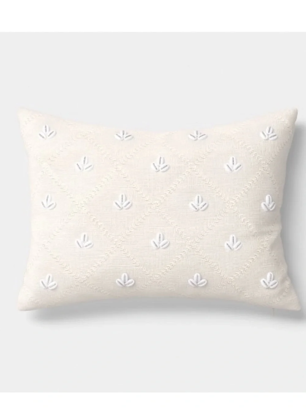 STUDIO MCGEE NWT Lumbar Embellished Shell Throw Pillow Cream